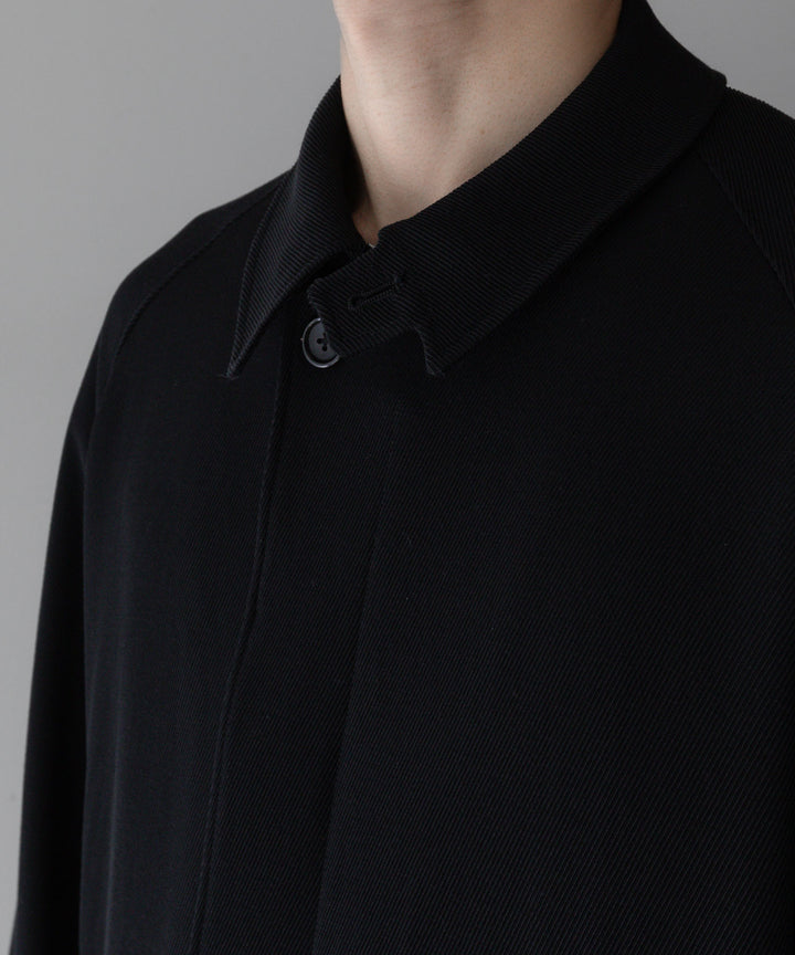 【INTÉRIM】インテリムのFLUID WOOL TRICOTINE SINGLE RAGLAN COAT - BLACK公式通販サイトsession福岡セレクトショップ