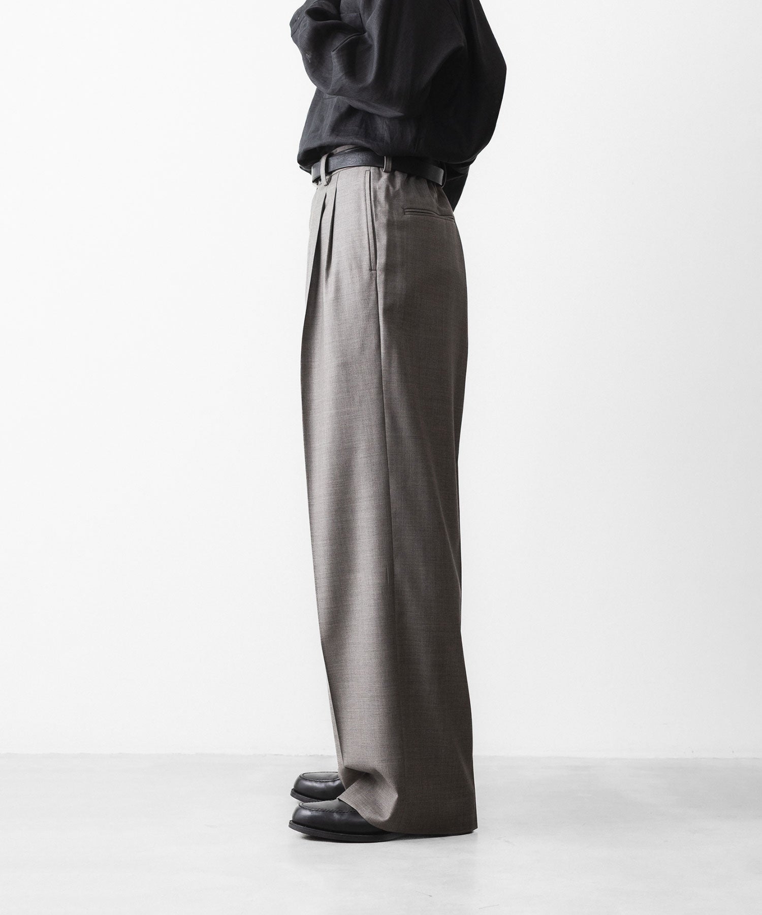 ssstein / シュタイン】EXTRA FINE WOOL EASY LONG WIDE TROUSERS