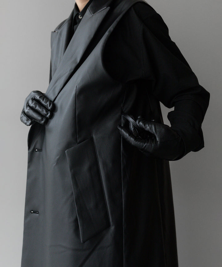 stein(シュタイン)の24SSコレクションNO SLEEVE LONG COATのBLACK (COATING)