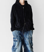 画像をギャラリービューアに読み込む, VEIN ヴェインのMALL YARN JERSEY ZIP UP HOODIE - BLACKの公式通販サイトsession福岡セレクトショップ

