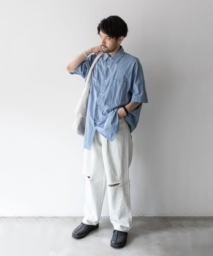 stein(シュタイン)の23AWコレクションVINTAGE REPRODUCTION DAMAGE WIDE DENIM JEANSのLT.INDIGO