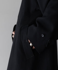 【INTÉRIM】インテリムのFLUID WOOL TRICOTINE SINGLE RAGLAN COAT - BLACK公式通販サイトsession福岡セレクトショップ