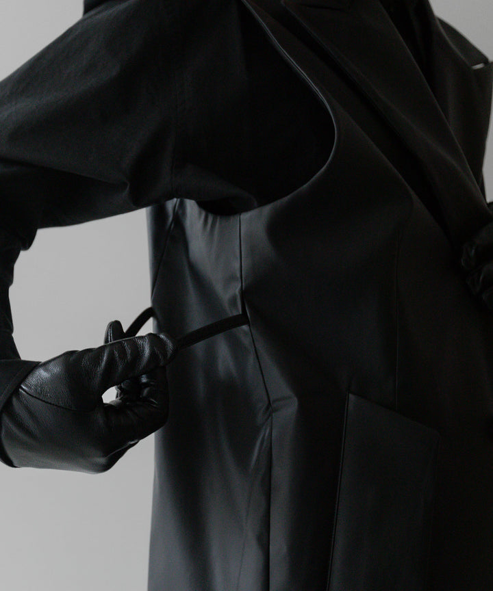 stein(シュタイン)の24SSコレクションNO SLEEVE LONG COATのBLACK (COATING)