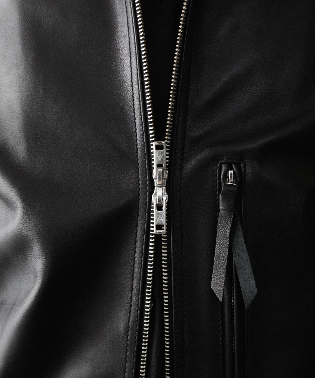 【ANTHEM A】BUFFALO CARF MINIMAL RIDING JACKET - BLACK