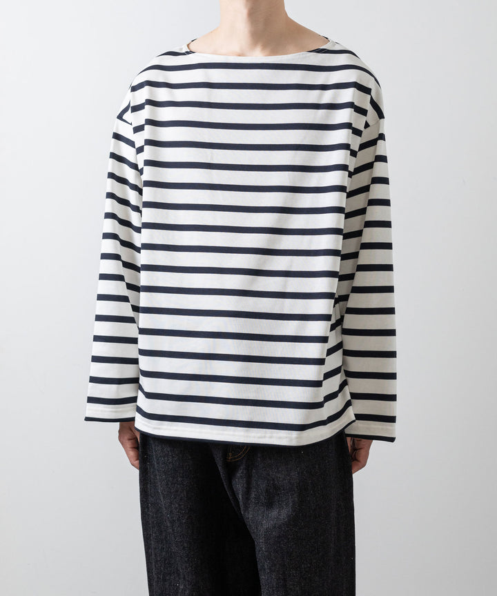 INTÉRIM インテリム 23ss HYPER BIG SUVIN GIZA BASQUE BORDER SHIRT sessionセッション福岡セレクトショップ 公式通販サイト