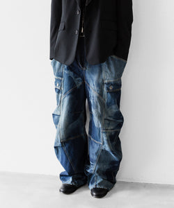 SUBLATIONS / サブレーションズ】DENIM BANANA CUTTING PANTS - USED