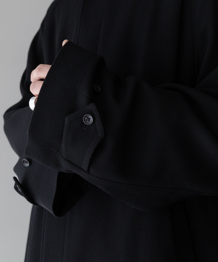 【INTÉRIM】インテリムのFLUID WOOL TRICOTINE SINGLE RAGLAN COAT - BLACK公式通販サイトsession福岡セレクトショップ