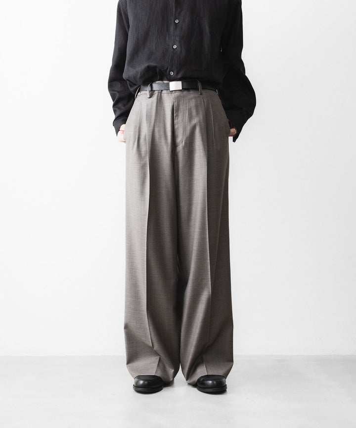 ssstein(シュタイン)のEXTRA FINE WOOL EASY LONG WIDE TROUSERS - GREIGEの公式通販サイトsession福岡セレクトショップ
