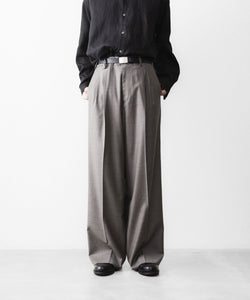 ssstein / シュタイン】EXTRA FINE WOOL EASY LONG WIDE TROUSERS