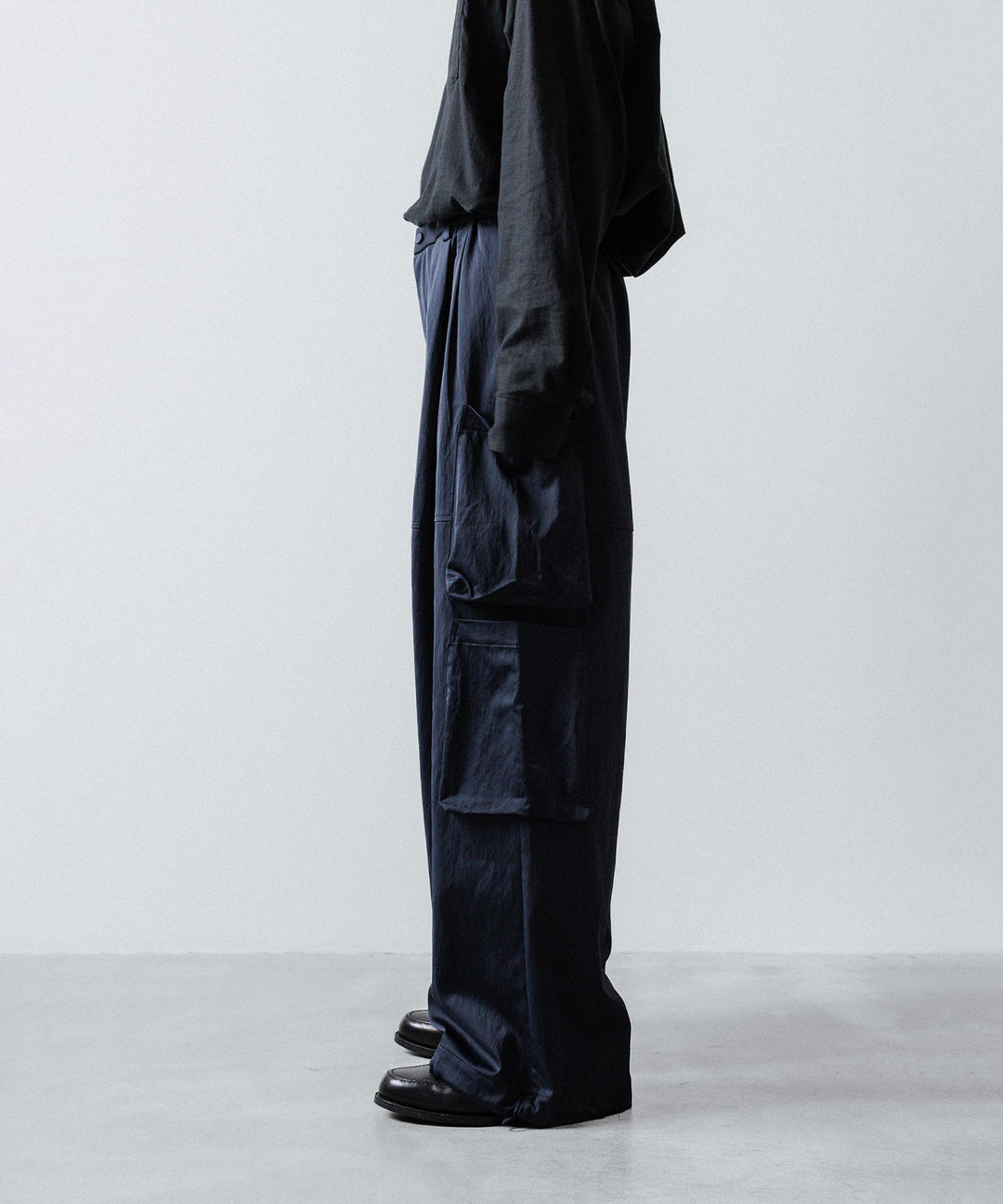 ANTHEM A-アンセムエーのSATIN MILITARY EASY PANTSのNAVY公式通販サイトsession福岡セレクトショップ 
