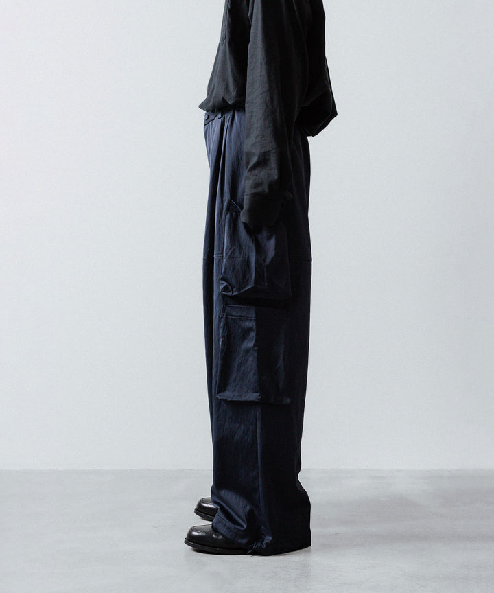 ANTHEM A-アンセムエーのSATIN MILITARY EASY PANTSのNAVY公式通販サイトsession福岡セレクトショップ 