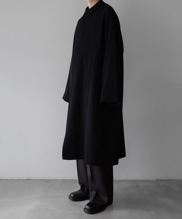 【INTÉRIM】インテリムのFLUID WOOL TRICOTINE SINGLE RAGLAN COAT - BLACK公式通販サイトsession福岡セレクトショップ