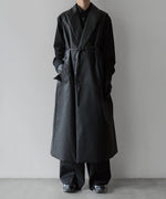 画像をギャラリービューアに読み込む, stein(シュタイン)の24SSコレクションNO SLEEVE LONG COATのBLACK (COATING)
