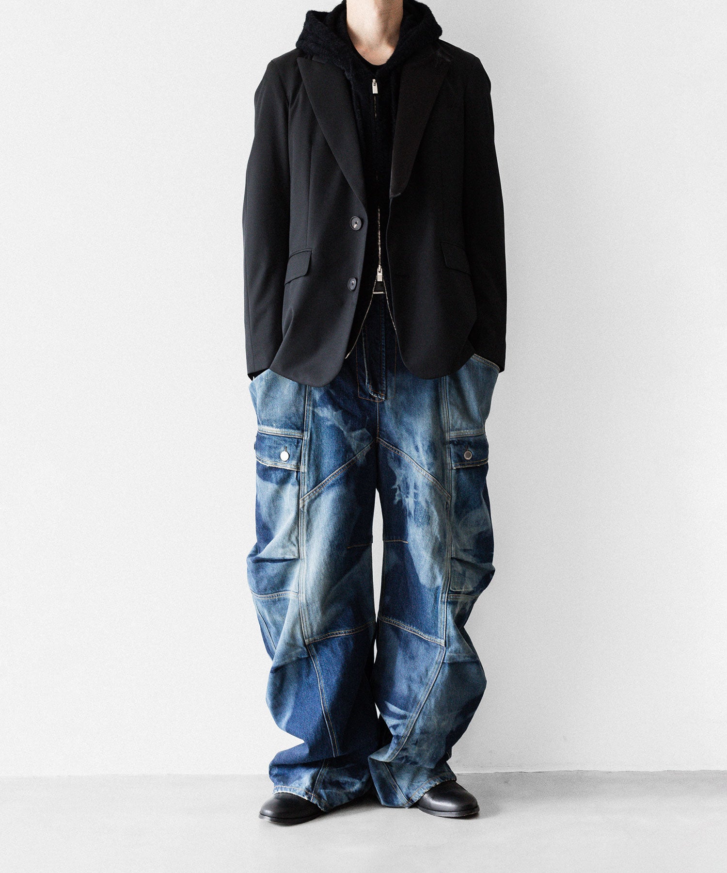 SUBLATIONS サブレーションズのSUPER140 SINGLE BREASTED JACKETのBLACK 公式通販サイトsession福岡セレクトショップ