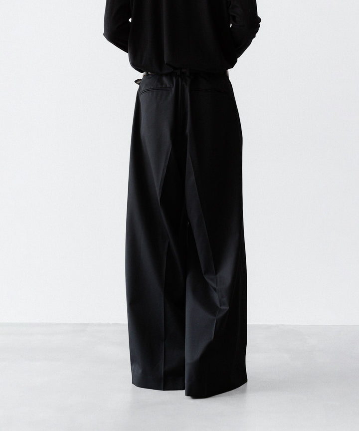 SUBLATIONS サブレーションズのSUPER140 3TUCK BAGGY TROUSERSのBLACK 公式通販サイトsession福岡セレクトショップ
