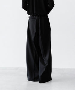 パンツ SUBLATIONS SUPER140 3TUCK BAGGY TROUSERS SUPER140 3TUCK BAGGY TROUSERS .14【BLACK】 – SUBLATIONS