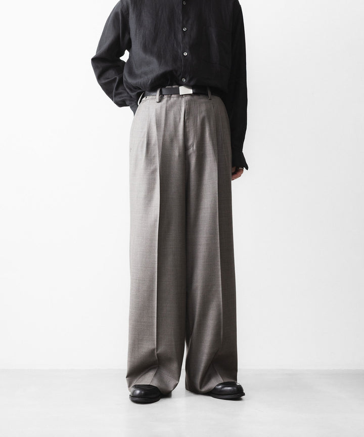 ssstein(シュタイン)のEXTRA FINE WOOL EASY LONG WIDE TROUSERS - GREIGEの公式通販サイトsession福岡セレクトショップ