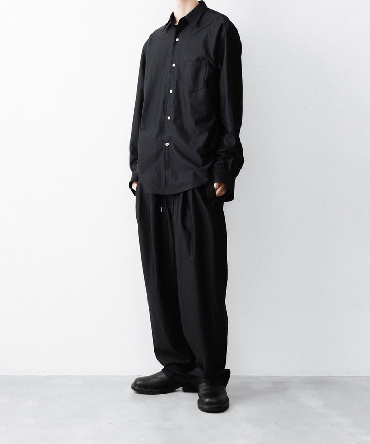 KANEMASA PHIL. カネマサフィルの36G WOOL TROUSERSのBLACK 公式通販サイトsession福岡セレクトショップ