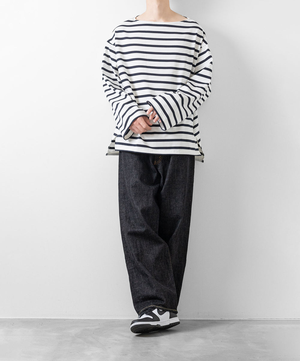 INTÉRIM インテリム 23ss HYPER BIG SUVIN GIZA BASQUE BORDER SHIRT sessionセッション福岡セレクトショップ 公式通販サイト