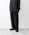 【KANEMASA PHIL.】36G WOOL TROUSERS - BLACK
