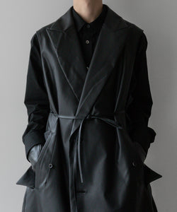 stein(シュタイン)の24SSコレクションNO SLEEVE LONG COATのBLACK (COATING)