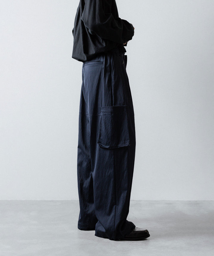 ANTHEM A-アンセムエーのSATIN MILITARY EASY PANTSのNAVY公式通販サイトsession福岡セレクトショップ 