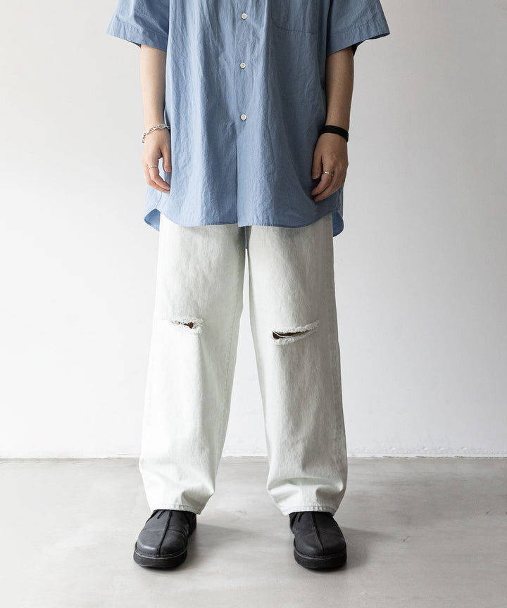 stein(シュタイン)の23AWコレクションVINTAGE REPRODUCTION DAMAGE WIDE DENIM JEANSのLT.INDIGO