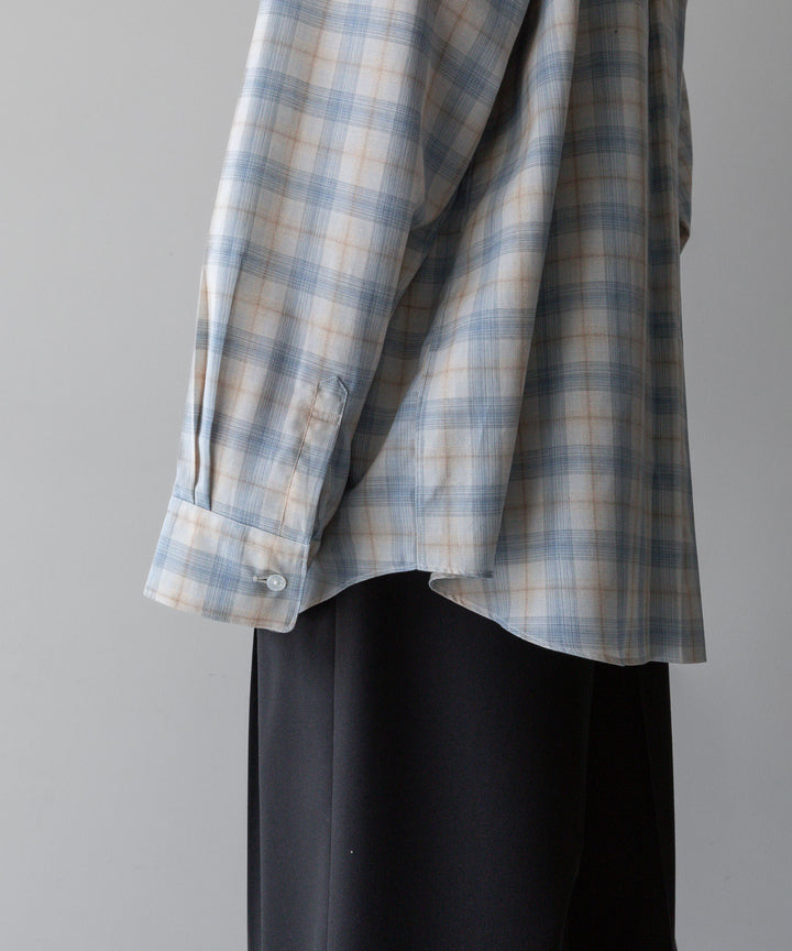 【INTÉRIM】インテリムのSUPIMA WOOL CHECK REGULAR COLLAR SHIRTS - BLUE 公式通販サイトsession福岡セレクトショップ