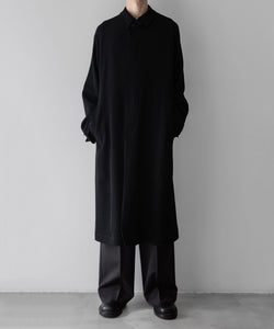 【INTÉRIM】インテリムのFLUID WOOL TRICOTINE SINGLE RAGLAN COAT - BLACK公式通販サイトsession福岡セレクトショップ