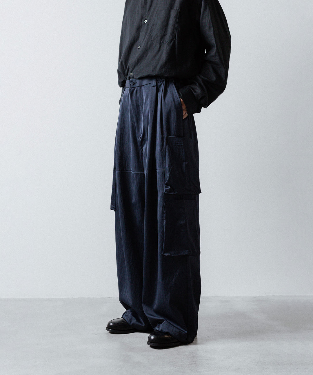 ANTHEM A-アンセムエーのSATIN MILITARY EASY PANTSのNAVY公式通販サイトsession福岡セレクトショップ 