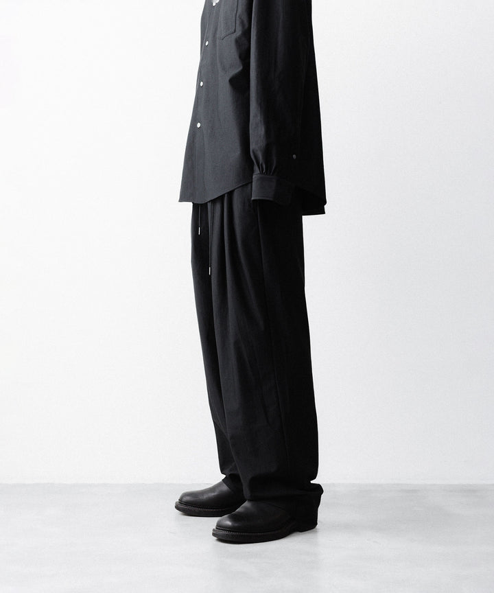 KANEMASA PHIL. カネマサフィルの36G WOOL TROUSERSのBLACK 公式通販サイトsession福岡セレクトショップ