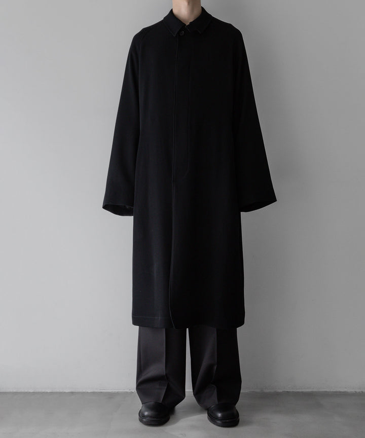 【INTÉRIM】インテリムのFLUID WOOL TRICOTINE SINGLE RAGLAN COAT - BLACK公式通販サイトsession福岡セレクトショップ