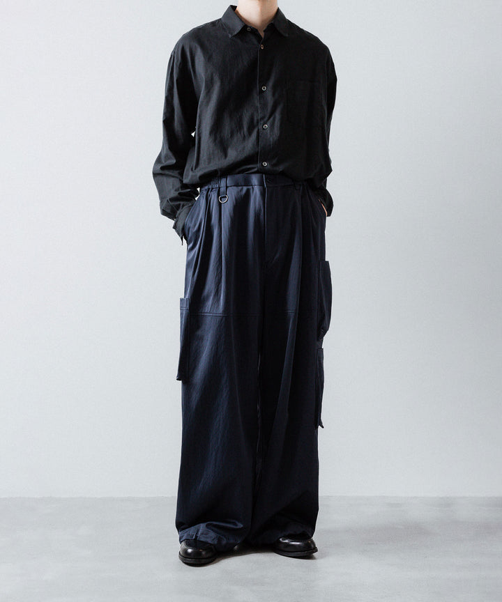 ANTHEM A-アンセムエーのSATIN MILITARY EASY PANTSのNAVY公式通販サイトsession福岡セレクトショップ 