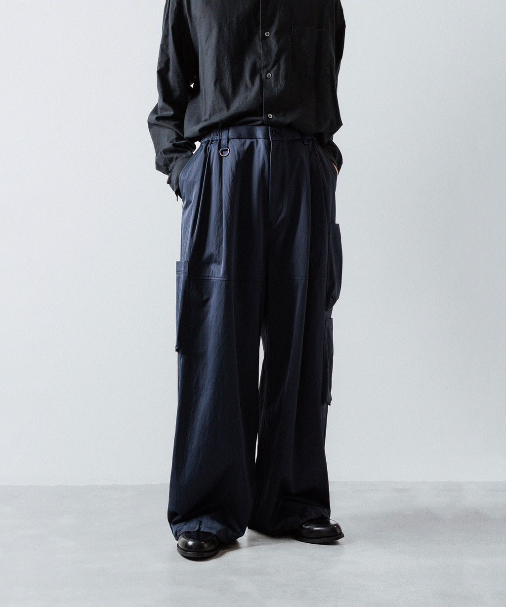 ANTHEM A-アンセムエーのSATIN MILITARY EASY PANTSのNAVY公式通販サイトsession福岡セレクトショップ 