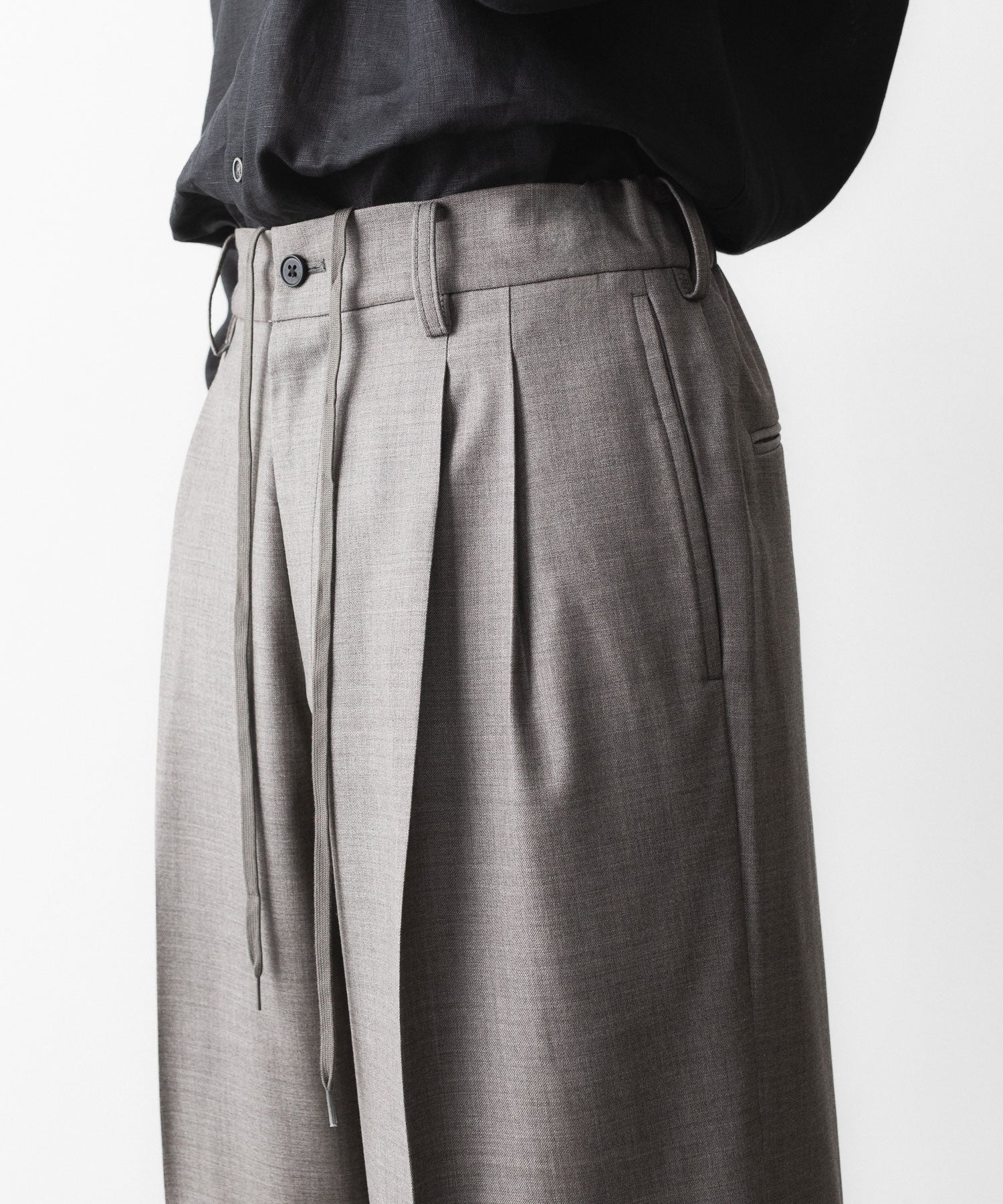 ssstein / シュタイン】EXTRA FINE WOOL EASY LONG WIDE TROUSERS