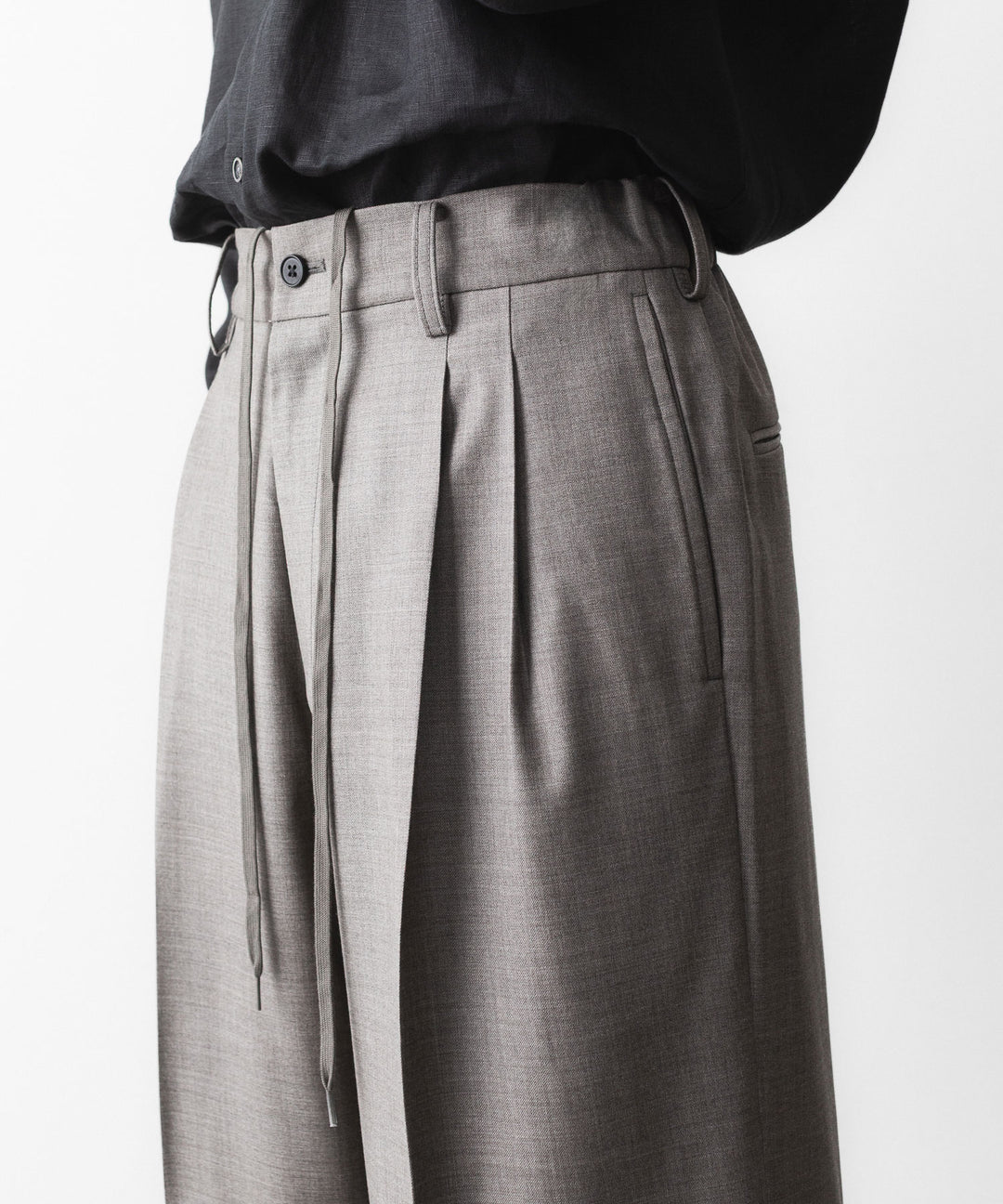 ssstein(シュタイン)のEXTRA FINE WOOL EASY LONG WIDE TROUSERS - GREIGEの公式通販サイトsession福岡セレクトショップ