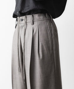 ssstein / シュタイン】EXTRA FINE WOOL EASY LONG WIDE TROUSERS