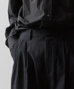 画像をギャラリービューアに読み込む, ssstein(シュタイン)の24AWコレクション SILK NEP CLOTH EASY WIDE TROUSERS - BLACK 公式通販サイトsession福岡セレクトショップ
