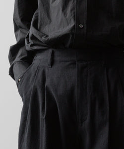 ssstein(シュタイン)の24AWコレクション SILK NEP CLOTH EASY WIDE TROUSERS - BLACK 公式通販サイトsession福岡セレクトショップ