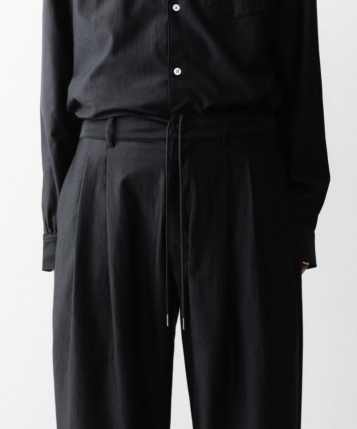 KANEMASA PHIL. カネマサフィルの36G WOOL TROUSERSのBLACK 公式通販サイトsession福岡セレクトショップ
