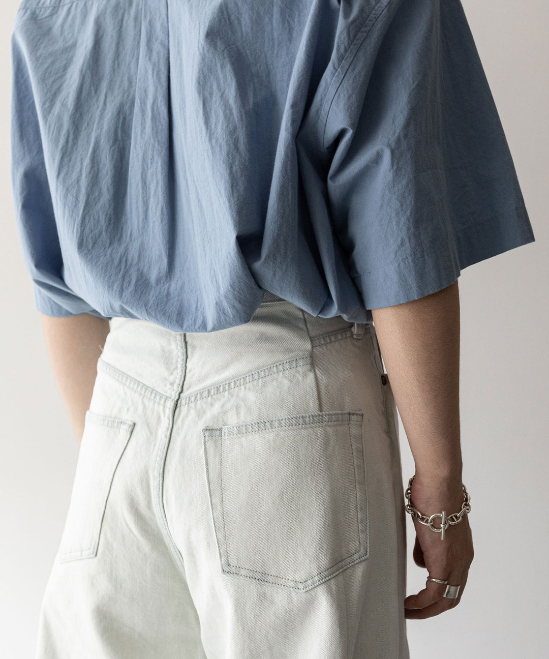 stein(シュタイン)の23AWコレクションVINTAGE REPRODUCTION DAMAGE WIDE DENIM JEANSのLT.INDIGO