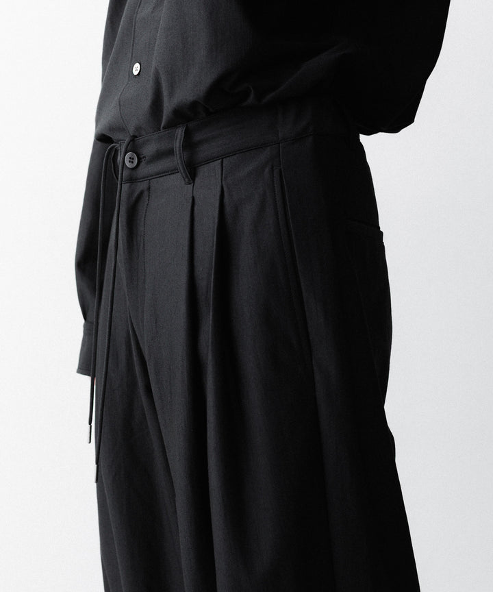 KANEMASA PHIL. カネマサフィルの36G WOOL TROUSERSのBLACK 公式通販サイトsession福岡セレクトショップ