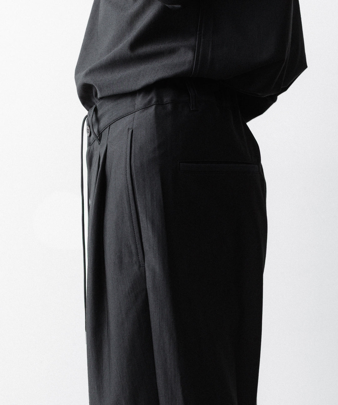 KANEMASA PHIL. カネマサフィルの36G WOOL TROUSERSのBLACK 公式通販サイトsession福岡セレクトショップ