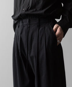 ssstein(シュタイン)の24AWコレクション SILK NEP CLOTH EASY WIDE TROUSERS - BLACK 公式通販サイトsession福岡セレクトショップ