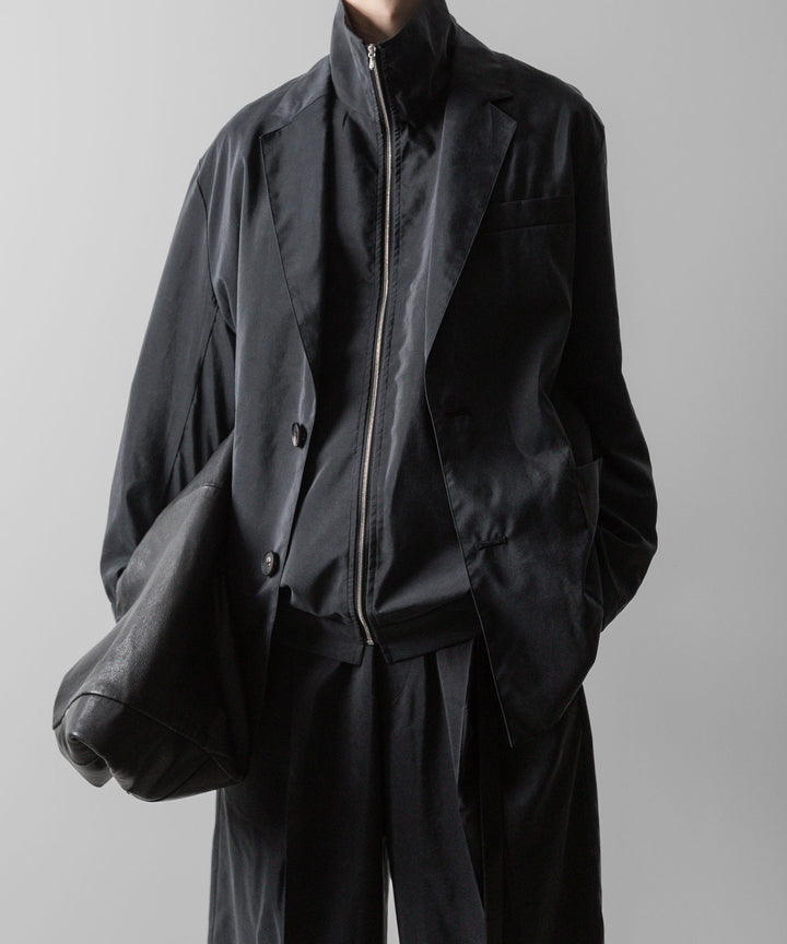 ssstein(シュタイン)の24AWコレクション SILK NYLON ZIP UP BLOUSON - BLACK 公式通販サイトsession福岡セレクトショップ