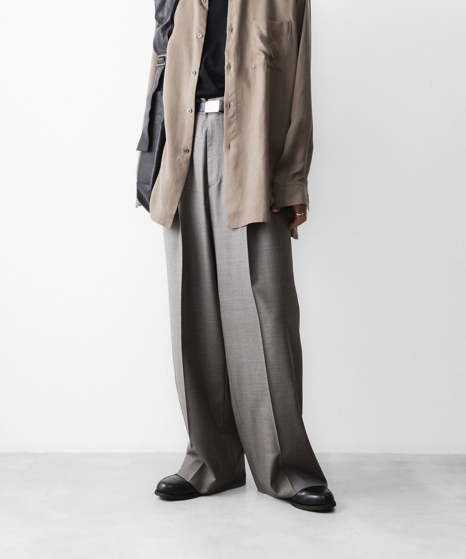 ssstein / シュタイン】EXTRA FINE WOOL EASY LONG WIDE TROUSERS