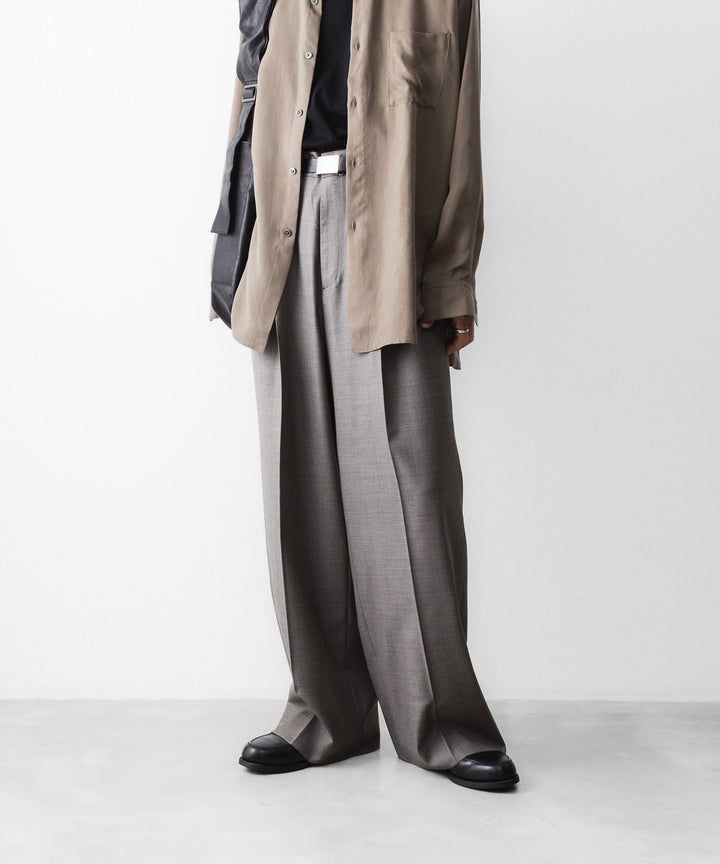ssstein(シュタイン)のEXTRA FINE WOOL EASY LONG WIDE TROUSERS - GREIGEの公式通販サイトsession福岡セレクトショップ