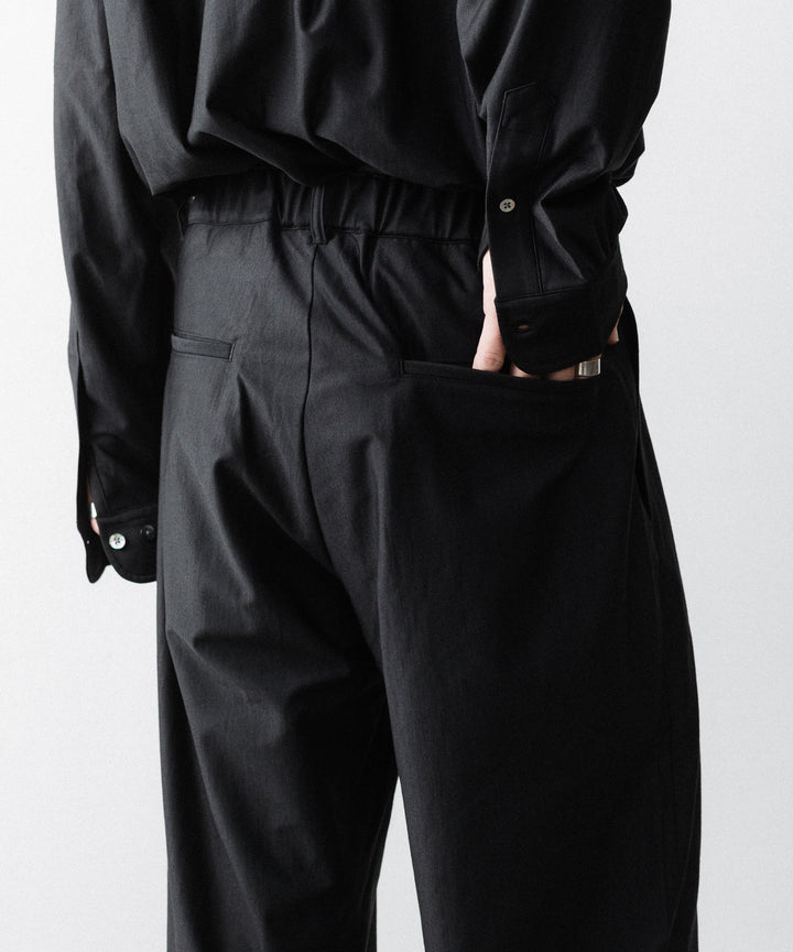 KANEMASA PHIL. カネマサフィルの36G WOOL TROUSERSのBLACK 公式通販サイトsession福岡セレクトショップ