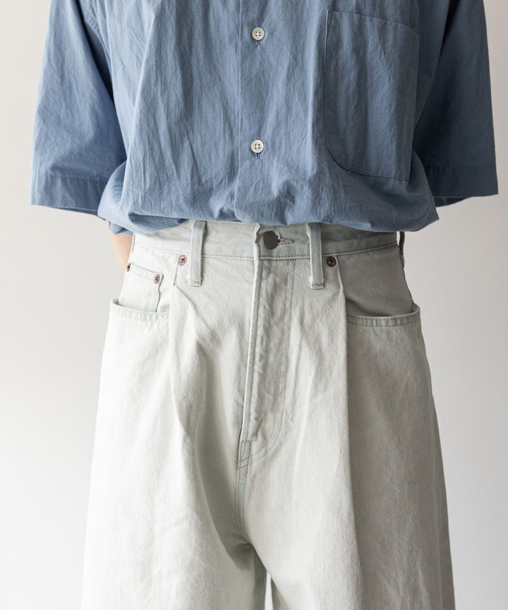 stein(シュタイン)の23AWコレクションVINTAGE REPRODUCTION DAMAGE WIDE DENIM JEANSのLT.INDIGO