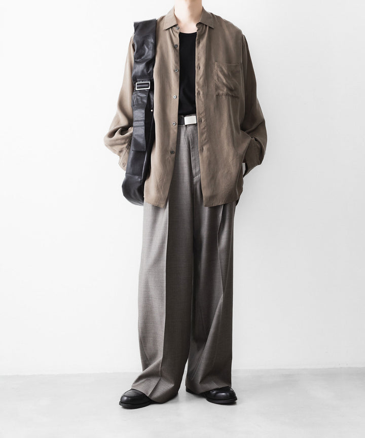 ssstein(シュタイン)のEXTRA FINE WOOL EASY LONG WIDE TROUSERS - GREIGEの公式通販サイトsession福岡セレクトショップ